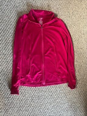 Danskin Fuchsia Full-Zip Bomber Jacket